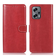 Handytasche Stand Schutzhülle Flip Leder Hülle N01P für Xiaomi Redmi Note 12 Turbo 5G Rot