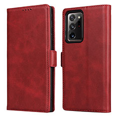 Handytasche Stand Schutzhülle Flip Leder Hülle N02 für Samsung Galaxy Note 20 Ultra 5G Rot