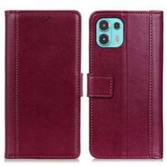 Handytasche Stand Schutzhülle Flip Leder Hülle N02P für Motorola Moto Edge 20 Lite 5G Rot