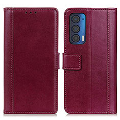 Handytasche Stand Schutzhülle Flip Leder Hülle N02P für Motorola Moto Edge (2021) 5G Rot