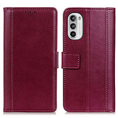 Handytasche Stand Schutzhülle Flip Leder Hülle N02P für Motorola Moto Edge (2022) 5G Rot