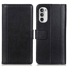 Handytasche Stand Schutzhülle Flip Leder Hülle N02P für Motorola Moto Edge (2022) 5G Schwarz