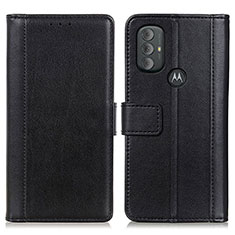 Handytasche Stand Schutzhülle Flip Leder Hülle N02P für Motorola Moto G Play (2023) Schwarz