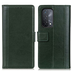 Handytasche Stand Schutzhülle Flip Leder Hülle N02P für Oppo A54 5G Grün