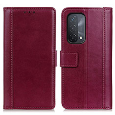 Handytasche Stand Schutzhülle Flip Leder Hülle N02P für Oppo A54 5G Rot