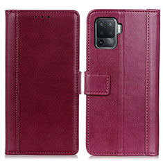 Handytasche Stand Schutzhülle Flip Leder Hülle N02P für Oppo A94 4G Rot