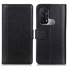 Handytasche Stand Schutzhülle Flip Leder Hülle N02P für Oppo Reno5 A Schwarz