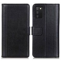 Handytasche Stand Schutzhülle Flip Leder Hülle N02P für Samsung Galaxy A02s Schwarz