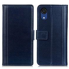 Handytasche Stand Schutzhülle Flip Leder Hülle N02P für Samsung Galaxy A03 Core Blau