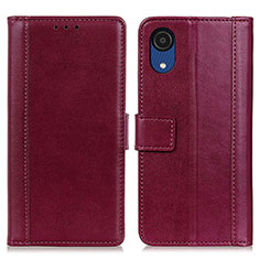 Handytasche Stand Schutzhülle Flip Leder Hülle N02P für Samsung Galaxy A03 Core Rot