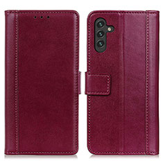 Handytasche Stand Schutzhülle Flip Leder Hülle N02P für Samsung Galaxy A04s Rot