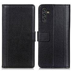 Handytasche Stand Schutzhülle Flip Leder Hülle N02P für Samsung Galaxy A04s Schwarz