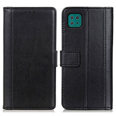 Handytasche Stand Schutzhülle Flip Leder Hülle N02P für Samsung Galaxy A22 5G Schwarz