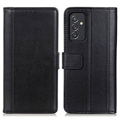 Handytasche Stand Schutzhülle Flip Leder Hülle N02P für Samsung Galaxy A24 4G Schwarz