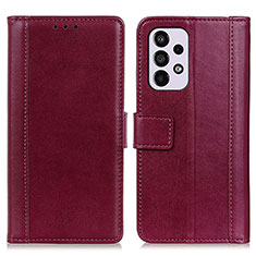 Handytasche Stand Schutzhülle Flip Leder Hülle N02P für Samsung Galaxy A33 5G Rot