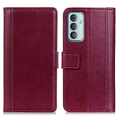 Handytasche Stand Schutzhülle Flip Leder Hülle N02P für Samsung Galaxy F13 4G Rot