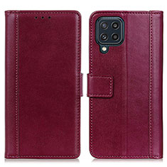 Handytasche Stand Schutzhülle Flip Leder Hülle N02P für Samsung Galaxy M32 4G Rot