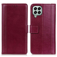 Handytasche Stand Schutzhülle Flip Leder Hülle N02P für Samsung Galaxy M33 5G Rot