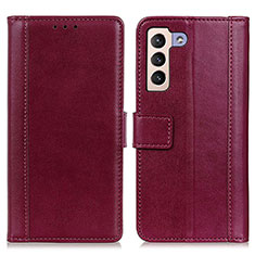 Handytasche Stand Schutzhülle Flip Leder Hülle N02P für Samsung Galaxy S21 Plus 5G Rot