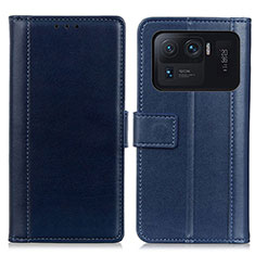 Handytasche Stand Schutzhülle Flip Leder Hülle N02P für Xiaomi Mi 11 Ultra 5G Blau