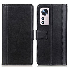 Handytasche Stand Schutzhülle Flip Leder Hülle N02P für Xiaomi Mi 12 Lite 5G Schwarz