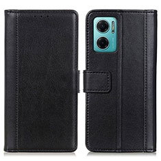 Handytasche Stand Schutzhülle Flip Leder Hülle N02P für Xiaomi Redmi 10 Prime Plus 5G Schwarz