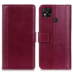 Handytasche Stand Schutzhülle Flip Leder Hülle N02P für Xiaomi Redmi 9 India Rot