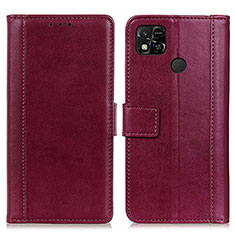 Handytasche Stand Schutzhülle Flip Leder Hülle N02P für Xiaomi Redmi 9C Rot