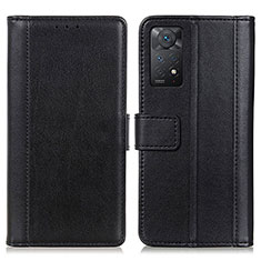 Handytasche Stand Schutzhülle Flip Leder Hülle N02P für Xiaomi Redmi Note 11 Pro 5G Schwarz