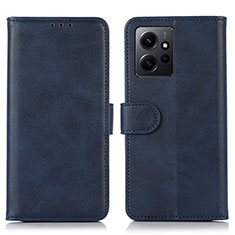 Handytasche Stand Schutzhülle Flip Leder Hülle N02P für Xiaomi Redmi Note 12 4G Blau