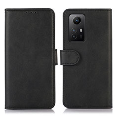 Handytasche Stand Schutzhülle Flip Leder Hülle N02P für Xiaomi Redmi Note 12S Schwarz