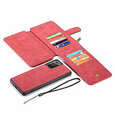 Handytasche Stand Schutzhülle Flip Leder Hülle N03 für Samsung Galaxy Note 20 5G Rot