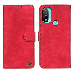 Handytasche Stand Schutzhülle Flip Leder Hülle N03P für Motorola Moto E20 Rot