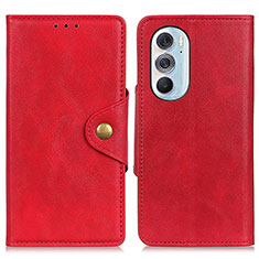 Handytasche Stand Schutzhülle Flip Leder Hülle N03P für Motorola Moto Edge 30 Pro 5G Rot