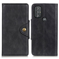 Handytasche Stand Schutzhülle Flip Leder Hülle N03P für Motorola Moto G Play (2023) Schwarz