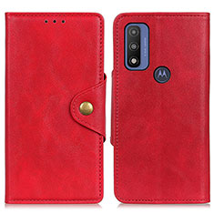 Handytasche Stand Schutzhülle Flip Leder Hülle N03P für Motorola Moto G Pure Rot