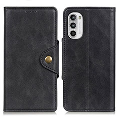 Handytasche Stand Schutzhülle Flip Leder Hülle N03P für Motorola MOTO G52 Schwarz