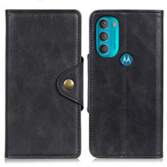 Handytasche Stand Schutzhülle Flip Leder Hülle N03P für Motorola Moto G71 5G Schwarz