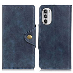 Handytasche Stand Schutzhülle Flip Leder Hülle N03P für Motorola Moto G71s 5G Blau