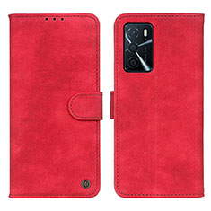 Handytasche Stand Schutzhülle Flip Leder Hülle N03P für Oppo A16 Rot