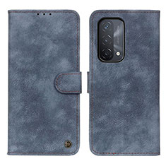 Handytasche Stand Schutzhülle Flip Leder Hülle N03P für Oppo A54 5G Blau