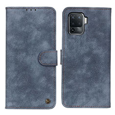 Handytasche Stand Schutzhülle Flip Leder Hülle N03P für Oppo A94 4G Blau