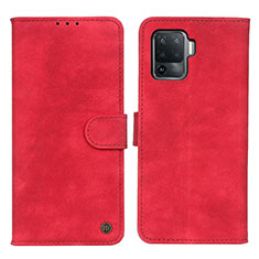 Handytasche Stand Schutzhülle Flip Leder Hülle N03P für Oppo Reno5 Lite Rot