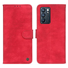 Handytasche Stand Schutzhülle Flip Leder Hülle N03P für Oppo Reno6 5G Rot