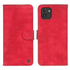 Handytasche Stand Schutzhülle Flip Leder Hülle N03P für Samsung Galaxy A03 Rot