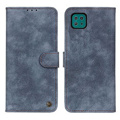 Handytasche Stand Schutzhülle Flip Leder Hülle N03P für Samsung Galaxy A22 5G Blau