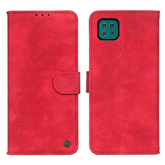 Handytasche Stand Schutzhülle Flip Leder Hülle N03P für Samsung Galaxy A22 5G Rot