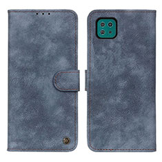 Handytasche Stand Schutzhülle Flip Leder Hülle N03P für Samsung Galaxy A22s 5G Blau