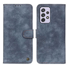 Handytasche Stand Schutzhülle Flip Leder Hülle N03P für Samsung Galaxy A73 5G Blau