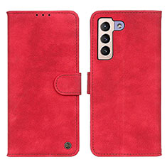 Handytasche Stand Schutzhülle Flip Leder Hülle N03P für Samsung Galaxy S21 5G Rot